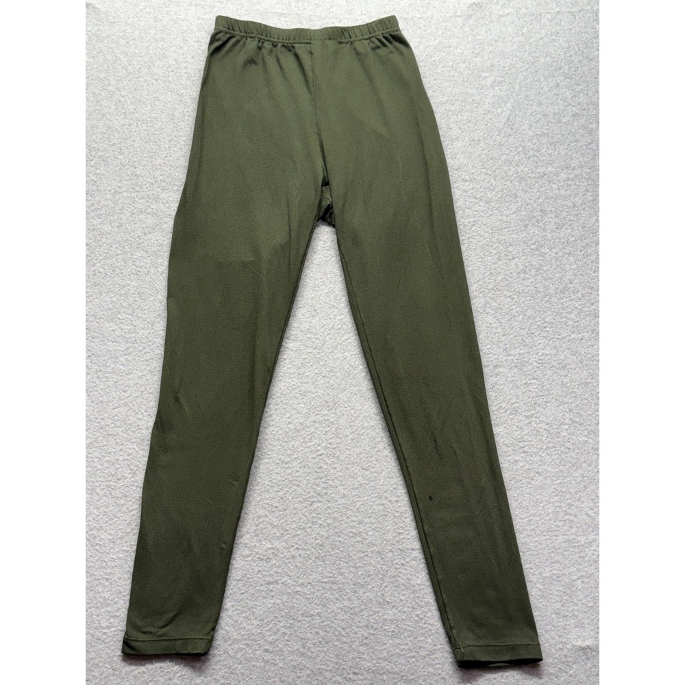 Just Be Womens Olive Green Stretch Leggings Size S Elastic Waist Casual